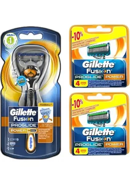 Gillette Fusion ProGlide FlexBall Power Tıraş Makinesi ve Yedek Bıçak Seti Detayları