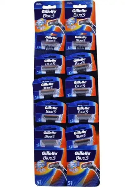 Gillette Kartela Blue 3 10Lu: Ergonomik ve Dayanıklı Tıraş Bıçağı Performansı