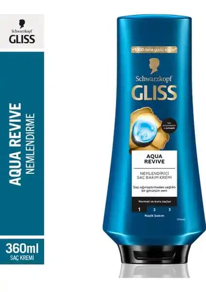 Gliss Aqua Revive Nemlendirici Saç Kremi: Kuru ve Normal Saçlar İçin Derinlemesine Nem ve Parlaklık Sağlar