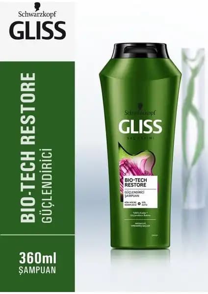 Gliss Bio-Tech Restore Güçlendirici Şampuan Saçları Güçlendiren ve Onaran Etkili Bakım Ürünü