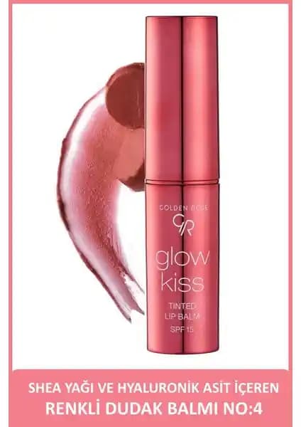 Golden Rose Glow Kiss Renkli Dudak Balsamı No: 04 Peach Shake ile Doğal Güzellik ve Bakım