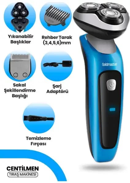 Goldmaster Centilmen GM-7150: Modern ve Çok Yönlü Elektrikli Tıraş Makinesi Özellikleri