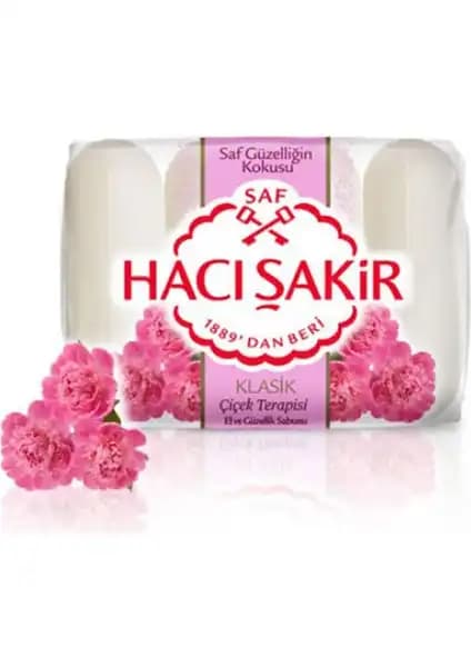 Hacı Şakir Güzellik Sabunu Çiçek Terapisi Doğal ve Ferahlatıcı Yatıştırıcı Etkili Cilt Bakım Ürünü