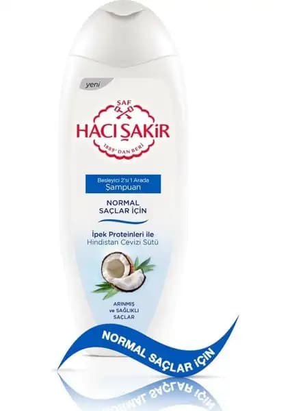 Hacı Şakir Hindistan Cevizli 2 In 1 Şampuan Kuru Saçlar İçin Doğal ve Pratik Bakım