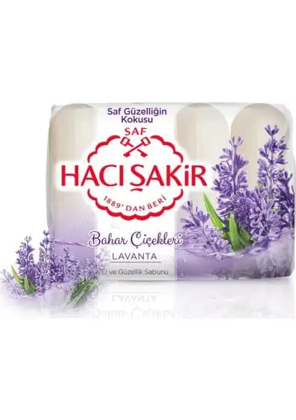 Hacı Şakir Lavanta Güzellik Sabunu 4X70 gr doğal içerik ve ferahlatıcı etkisiyle öne çıkar