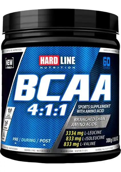 Hardline BCAA 4:1:1 Aromasız Amino Asit Takviyesi Kas Gelişimi ve İyileşmeyi Destekler