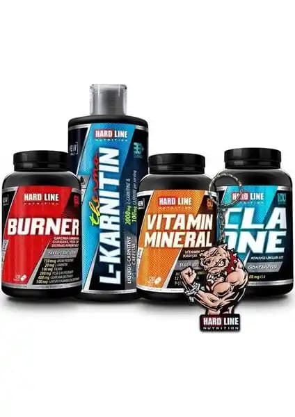 Hardline Form 4 L Karnitin Thermo + CLA One + Vitamin Mineral + Burner Kombinasyonu