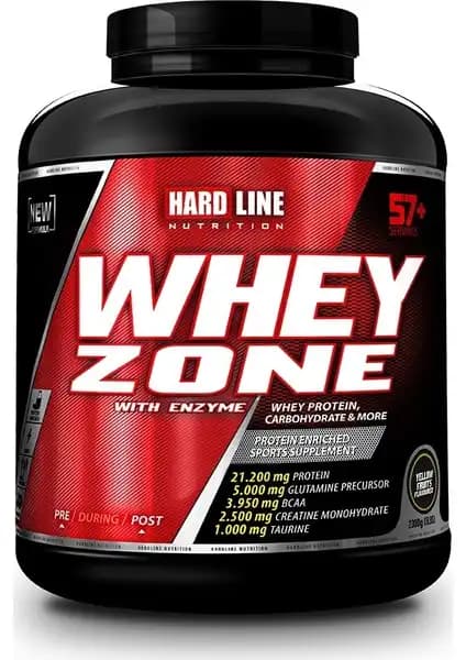 Hardline Whey Zone Protein Tozu Sarı Meyveli 2300 Gr Sporcu ve Sağlıklı Yaşam Destekçisi