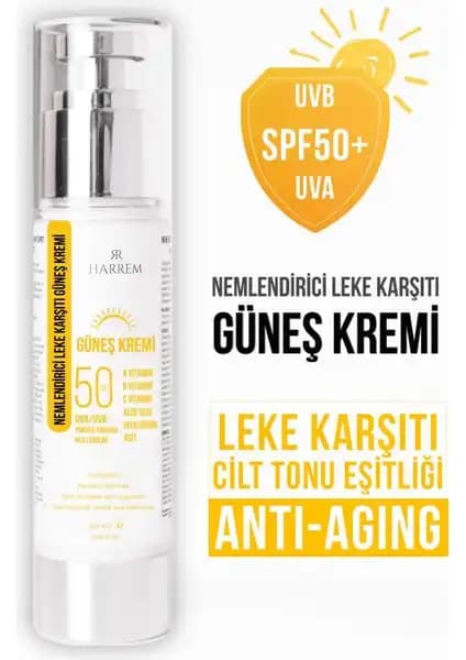 Harrem Nemlendirici Leke Karşıtı SPF50+ Güneş Kremi: Cilt Sağlığı ve Güzelliği İçin Günlük Kullanım