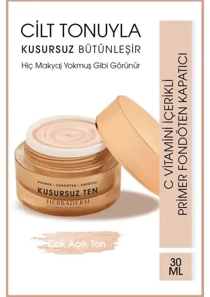 Herbaderm Kusursuz Ten Primer: Doğal ve Pürüzsüz Bir Makyaj Temeli