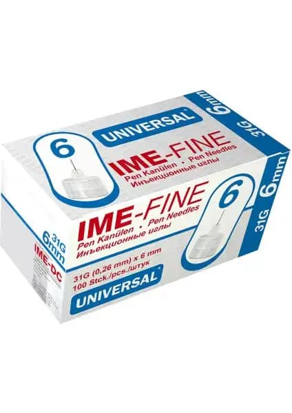 İme-Dc Ime Fıne Insülin Kalemi Iğne Ucu 6mm Güvenli ve Konforlu Enjeksiyon Çözümü