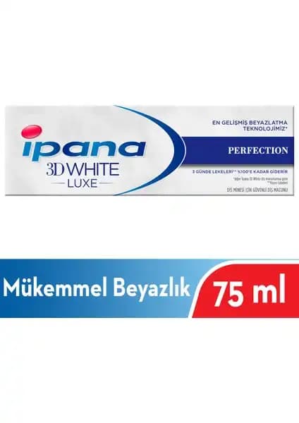 İpana Ipana 3 Boyutlu Luxe 75 Ml Perfection Diş Macunu Güçlü Beyazlık ve Ferahlık Sağlar