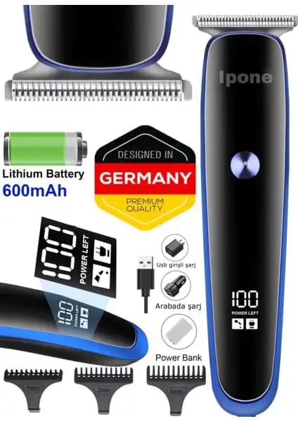 Ipone X-Man Dijital Göstergeli Tıraş Makinesi: Çok Yönlü ve Yüksek Performanslı Profesyonel Çözüm