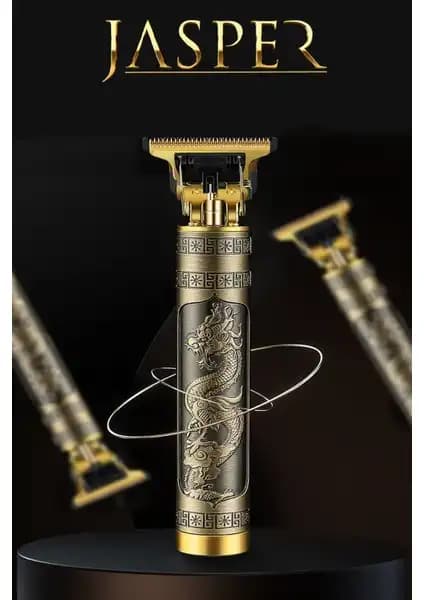 Jasper Metal Gövdeli T-Bıçaklı Tıraş Makinesi Erkek Bakımı İçin Çok Yönlü ve Güçlü Performans