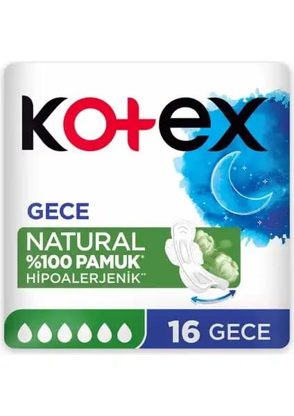 Kotex Natural Hijyenik Ped Günlük ve Gece Kullanımı İçin Güvenilir Bir Seçenek