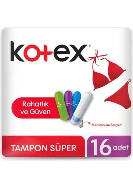 Kotex Tampon Süper 16'lı Günlük Hijyen ve Güvenlik İçin Uygun Bir Seçenek