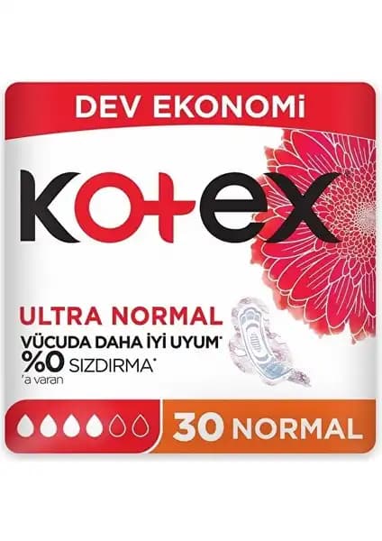 Kotex Ultra Dev Ekonomik Normal Kadın Pedi - Günlük Kullanım İçin Güvenilir ve Konforlu Çözüm