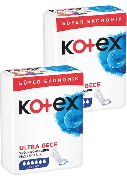 Kotex Ultra Gece Pedi 4'lü Paketler ile Güvenli ve Konforlu Gece Koruması