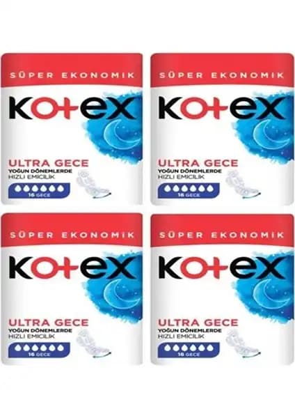 Kotex Ultra Quadro Süper Eko Gece Pedi Güçlü Koruma ve Yüksek Konfor Sunar