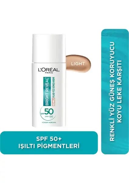 L'Oréal Paris Bright Reveal SPF 50+ Renkli Günlük Yüz Kremi Detaylı İnceleme ve Kullanıcı Yorumları
