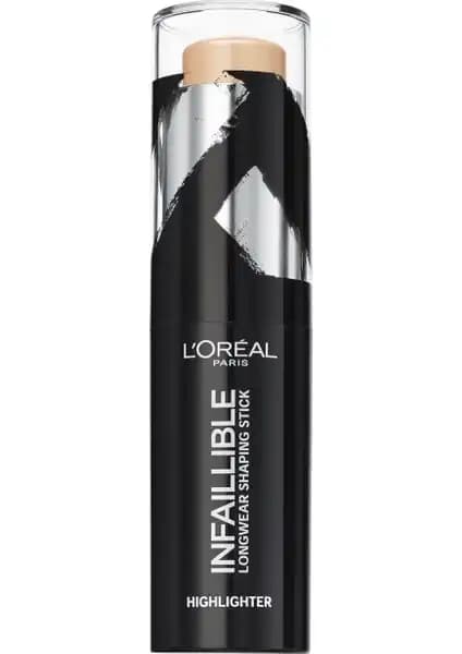 L'Oréal Paris Infaillible Shaping Stick Highlighter 502 Gold ile Doğal Parlaklık ve Işıltı Sağlama