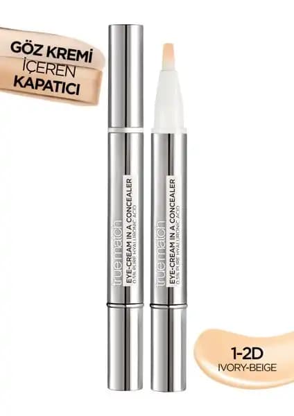 L'Oréal Paris True Match Göz Kremi İçeren Kapatıcı ile Doğal ve Bakımlı Gözler