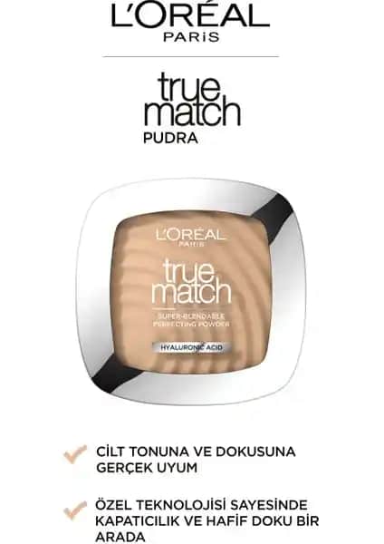 L'Oréal Paris True Match Pudra W5 Golden Sand: Doğal ve Kusursuz Makyaj İçin Ideal Tercih
