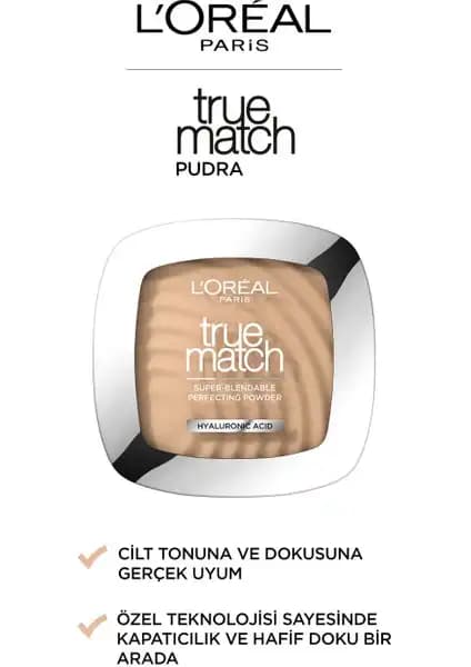 L'Oréal Paris True Match Pudra W5 Golden Sand: Doğal ve Kusursuz Makyaj İçin Ideal Tercih