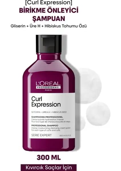 L'Oréal Professionnel Curl Expression Şampuanı Kıvırcık ve Bukleli Saçlar İçin Nemlendirici ve Birikme Önleyici Ürün