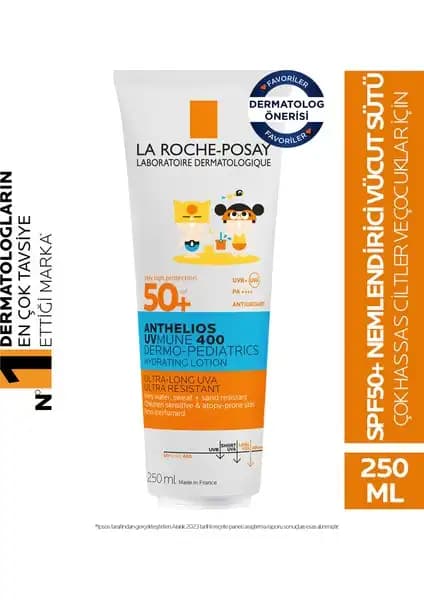 La Roche-Posay Anthelios Dermo Pediatrics SPF50+ Güneş Koruyucu Sütü 250 ml Çocuklar İçin Güvenilir Koruma