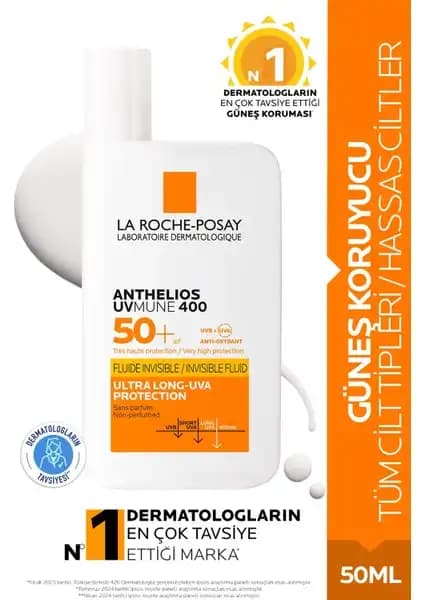 La Roche-Posay Anthelios Invisible Fluid SPF 50: Yüksek Koruma ve Hassas Ciltler İçin Güneş Kremi