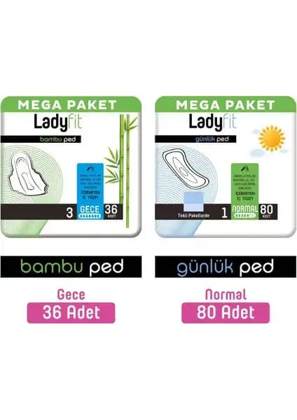 Ladyfit Bambu Ped Mega Gece ve Günlük Pedler: Hijyen ve Konforun Güçlü Birlikteliği