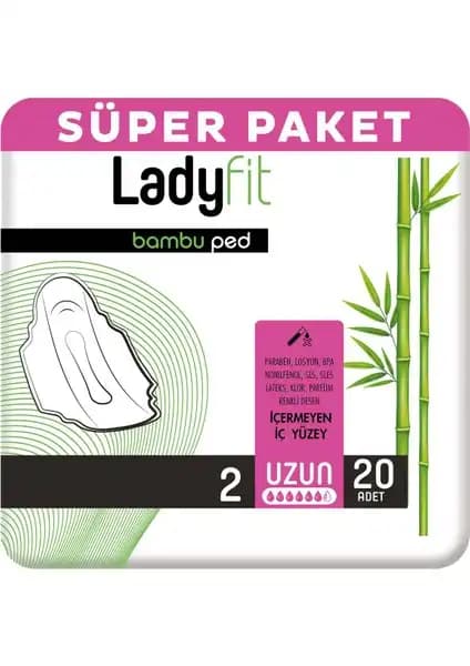 Ladyfit Bambu Ped Süper Uzun: Doğal İçerik ve Yüksek Konfor Sunan Hijyenik Ped