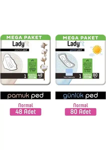 Ladyfit Pamuk Ped Mega Normal ve Günlük Ped ile Günlük Hijyen ve Konforunuzu Artırın