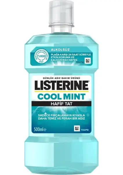 Listerine Cool Mint Alkolsüz Ağız Bakım Suyu 500 ml ile Günlük Temizlik ve Ferahlık