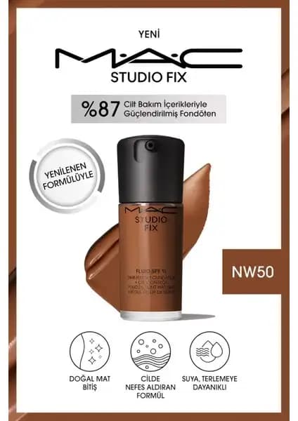MAC Studio Fix Fluid SPF 15 Mat Fondöten: Doğal ve Kalıcı Makyaj İçin Gelişmiş Formül