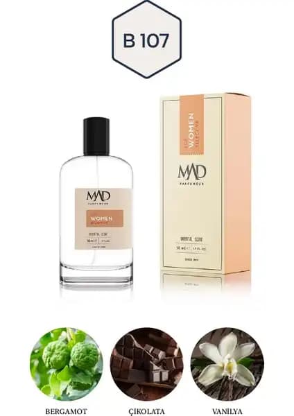 Mad Parfüm Mad B107 Selective Kadınlar İçin Zarif ve Çekici Orta Dozlu Eau de Parfüm