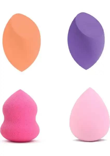 Makeuptime Makyaj Süngeri 4’lü Seti Profesyonel ve Çok Yönlü Makyaj Uygulamaları İçin