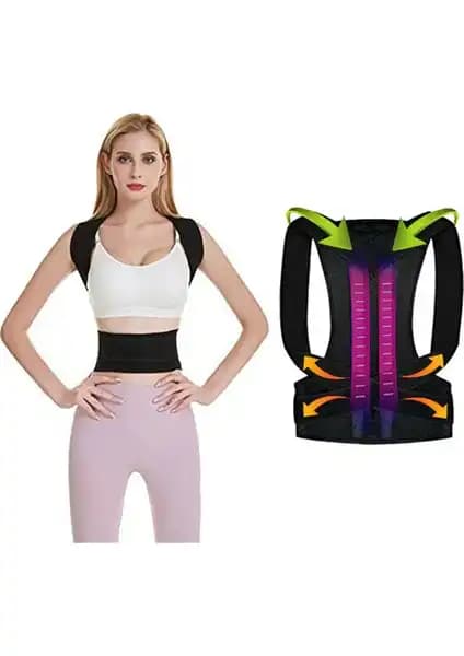 Markaflex Çift Balenli Bel ve Sırt Destekli Spor Korsesi Duruş ve Ağrı Hafifletici