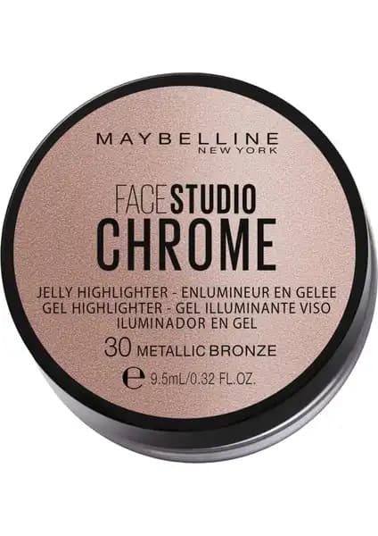 Maybelline Face Studio Chrome Jel 30 Metallic Bronze: Doğal ve Parlak Makyaj İçin Uygun