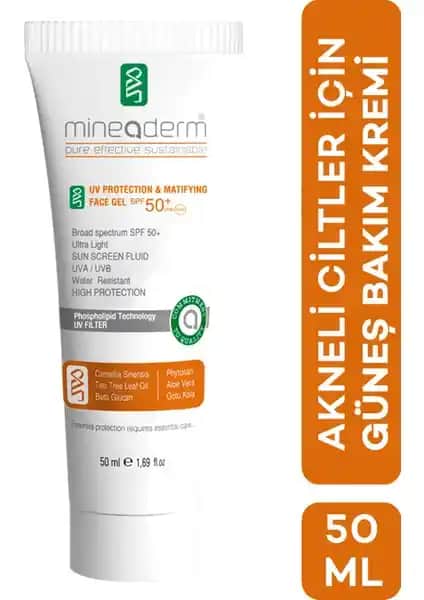 Mineaderm UV Koruma ve Matlaştırıcı Yüz Jeli SPF50+ ile Günlük Cilt Koruma ve Matlık Sağlayın
