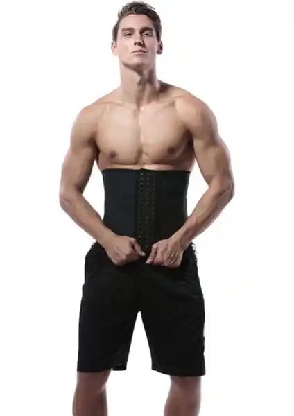 Mistirik Erkek Lateks Korse ile Bel ve Karın Bölgesinde Şekillendirme ve Destek