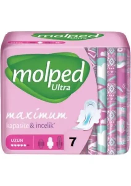Molped Maximum Uzun 7'li Hijyenik Ped: Günlük ve Spor Aktiviteleri İçin Yüksek Kapasiteli Güvenilir Çözüm