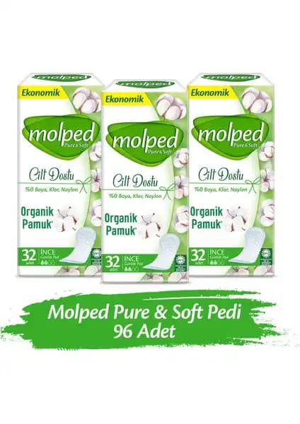 Molped Pure&Soft Günlük Ped: Doğal İçeriklerle Yumuşak ve Nefes Alabilen Kullanım