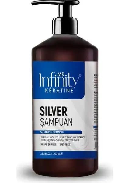 Mr İnfinity Silver Mor Şampuan: Gri ve Beyaz Saçlar İçin Doğal Canlılık ve Parlaklık Sağlar