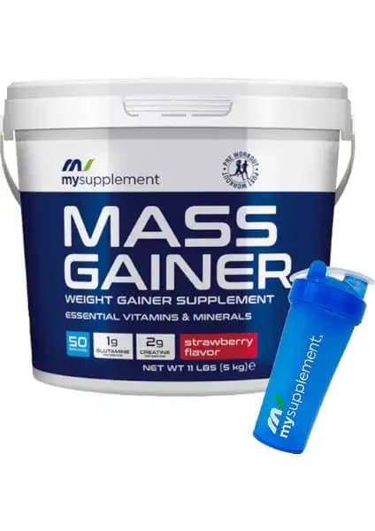 MySupplement Mass Gainer Çilek: Kas Gelişimini Destekleyen Yüksek Kaliteli Sporcu Takviyesi
