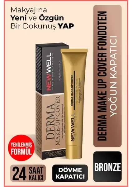 New Well Derma Makeup Cover Yoğun Kapatıcı Fondöten - Günlük ve Profesyonel Kullanım İçin