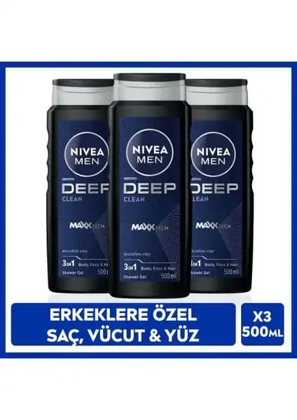 Nivea Erkek Deep Dimension Duş Jeli: Derinlemesine Temizlik ve Ferahlık Sağlayan Ürün