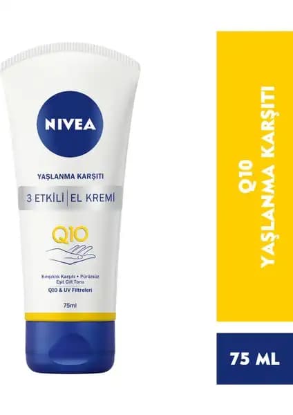 Nivea Q10 3 Etkili El Kremi: Yoğun Nem ve Yaşlanma Karşıtı Koruma Özellikleri