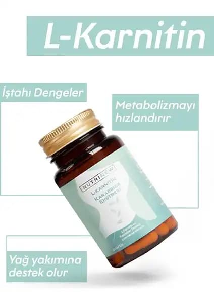 Nutrinew Vitamins Karabiber Ekstrali L-Karnitin ile Enerji ve Metabolizma Desteği Sağlayan Takviye Ürünü